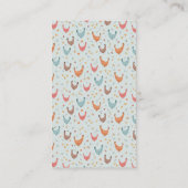 Niedliche Blaue Hühnerbücher für Kinder Begleitkarte (Rückseite)