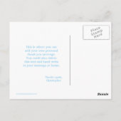 Niedliche blaue Jungs Reisezeit Dank Postkarte (Rückseite)