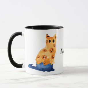 Niedliche blaue Katze zu Halloween Kostüm 3 Tasse