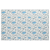 Niedliche Blaue Krebse Meerestiere Muschel Muster  Stoff (Fat Quarter (45,7 x 55,9 cm))