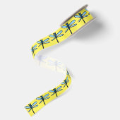 niedliche blaue Libelle Satinband (Rückseite)