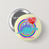 Niedliche blaue Liebe Dino I Dinosaurier Ihr Button (Vorne & Hinten)