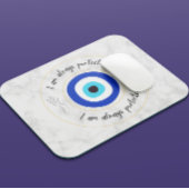 Niedliche Blaue Marmorgriechisch Augaptypografie Mousepad