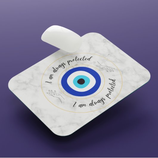 Niedliche Blaue Marmorgriechisch Augaptypografie Mousepad