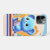 Niedliche blaue Maus mit Blume Case-Mate iPhone Hülle (Rückseite (Horizontal))