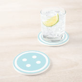 Niedliche blaue Nähtaste Getränkeuntersetzer (Seite)