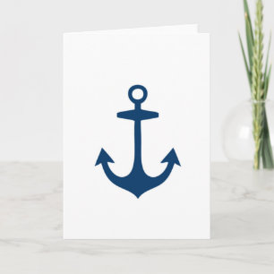 Niedliche blaue Nautik Inspiriert Karte