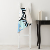 Niedliche blaue Punkte und Streifen Sherpadecke (Beispiel)