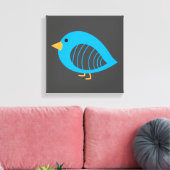 Niedliche blaue Raubvögel Leinwanddruck (Insitu (Wohnzimmer))