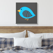 Niedliche blaue Raubvögel Leinwanddruck (Insitu (Schlafzimmer))