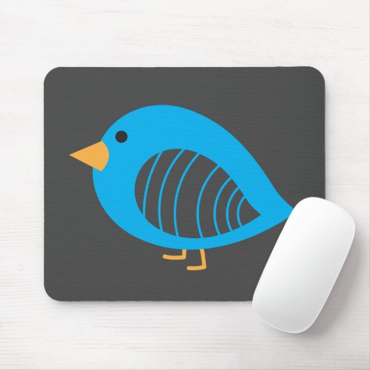 Niedliche blaue, raue Vögelmücke Mousepad (Mit Mouse)