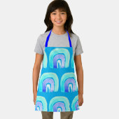 Niedliche blaue Regenbogenkunstkinder Schürze (Insitu)