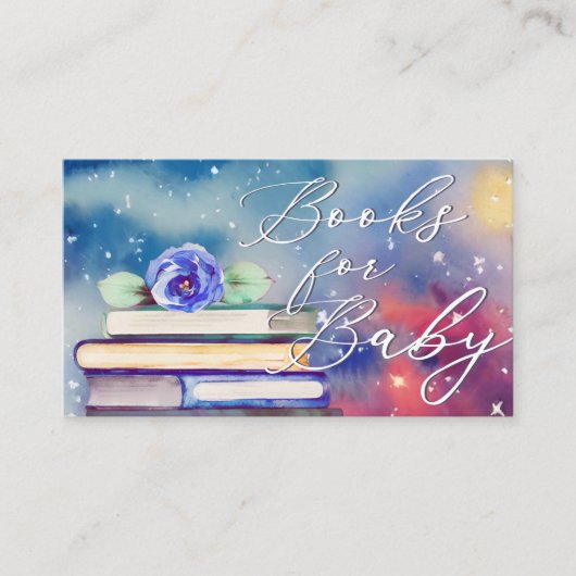 Niedliche blaue Rose Wasserfarbenbücher für Kinder Begleitkarte (Vorderseite)