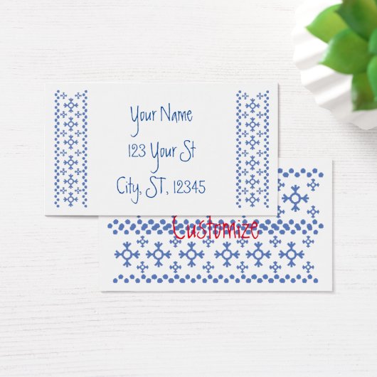 Niedliche Blaue Schneeflocken Muster Thunder_Cove (Schreibtisch)