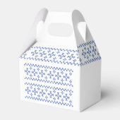 Niedliche Blaue Schneeflocken Muster Thunder_Cove Geschenkschachtel (Rückseite)