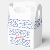 Niedliche Blaue Schneeflocken Muster Thunder_Cove Geschenkschachtel (Geöffnet)