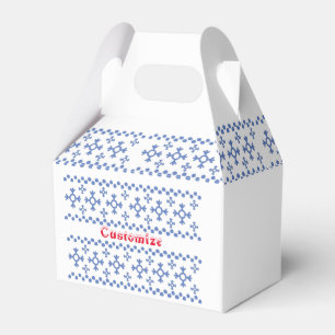 Niedliche Blaue Schneeflocken Muster Thunder_Cove Geschenkschachtel
