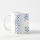 Niedliche Blaue Schneeflocken Muster Thunder_Cove Kaffeetasse (Links)