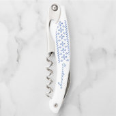 Niedliche Blaue Schneeflocken Muster Thunder_Cove Kellnermesser (Vorderseite)