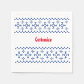 Niedliche Blaue Schneeflocken Muster Thunder_Cove Serviette (Vorderseite)