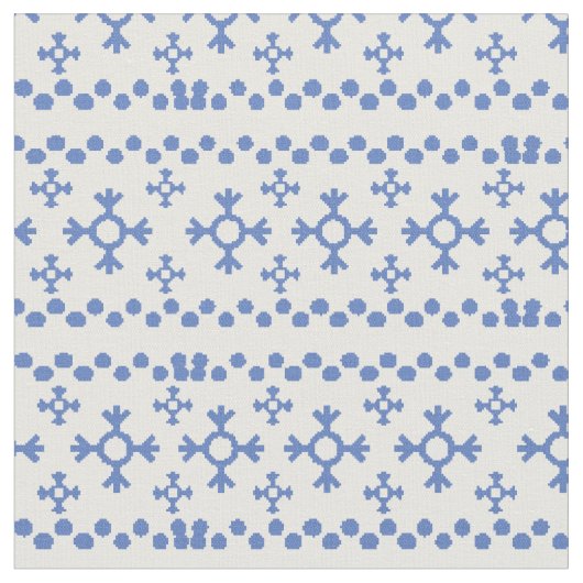 Niedliche Blaue Schneeflocken Muster Thunder_Cove Stoff (Nahaufnahme)