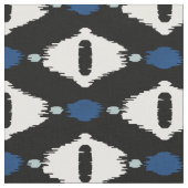 Niedliche blaue Schwarz-Weiß-Katzenmuster Stoff (Nahaufnahme)