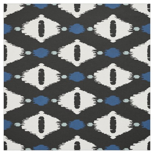 Niedliche blaue Schwarz-Weiß-Katzenmuster Stoff (Muster)