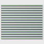 Niedliche blaue Streifen Geschenkpapier (Flach)