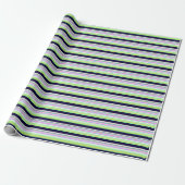 Niedliche blaue Streifen Geschenkpapier (Ungerollt)