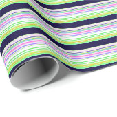 Niedliche blaue Streifen Geschenkpapier (Rolleneckpunkt)
