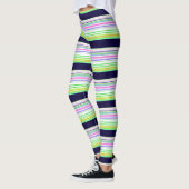 Niedliche blaue Streifen Leggings (Links)