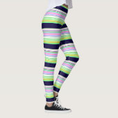 Niedliche blaue Streifen Leggings (Rechts)
