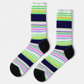 Niedliche blaue Streifen Socken (Linkes Detail)