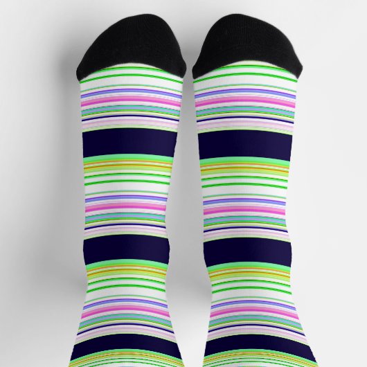 Niedliche blaue Streifen Socken (Oben)