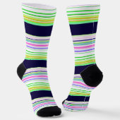 Niedliche blaue Streifen Socken (Gewinkelt)