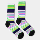 Niedliche blaue Streifen Socken (Rechts)