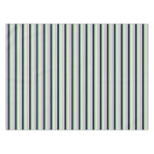 Niedliche blaue Streifen Tischdecke (Vorderseite (Horizontal))
