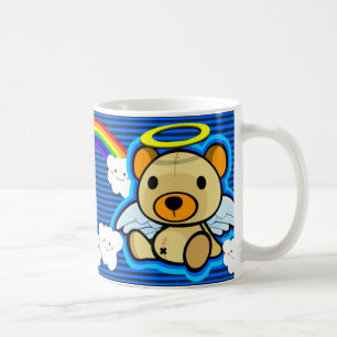 Niedliche blaue Teddybärn-Engels-Tasse Kaffeetasse