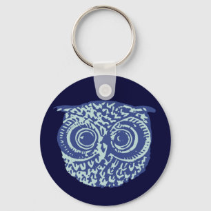 Niedliche Blaue Uhu Schlüsselanhänger