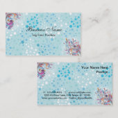 Niedliche blaue und weiße Blasen Visitenkarte (Vorne/Hinten)