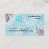 Niedliche blaue und weiße Blasen Visitenkarte (Rückseite)