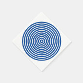 Niedliche, blaue und weiße, kreisförmige Streifen Serviette (Ecke)