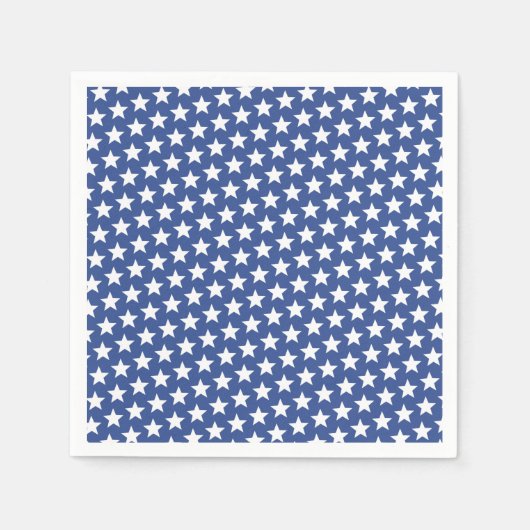 Niedliche blaue und weiße Sterne Serviette (Vorderseite)