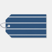 Niedliche blaue Urlaubstrasse Geschenkanhänger (Rückseite Horizontal)