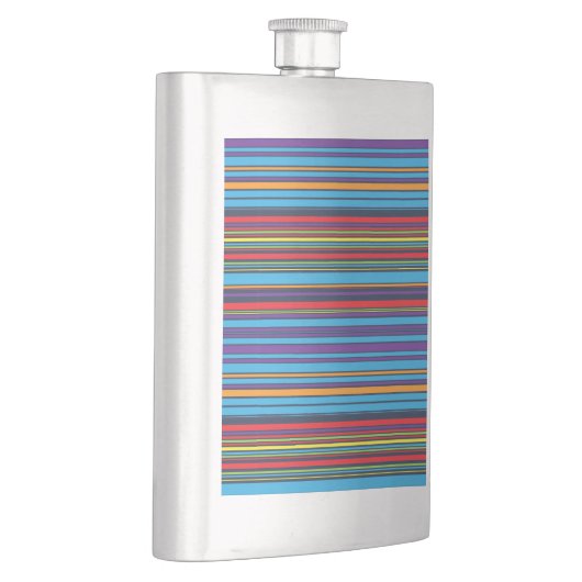 Niedliche blaue violette Streifen Flachmann (Rechts)