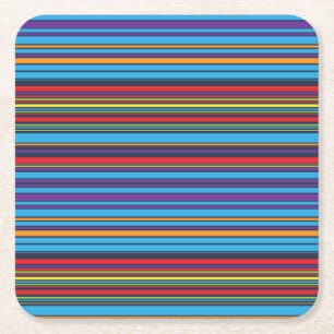 Niedliche blaue violette Streifen Rechteckiger Pappuntersetzer
