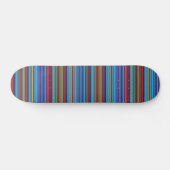 Niedliche blaue violette Streifen Skateboard (Horizontal)