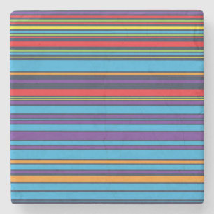 Niedliche blaue violette Streifen Steinuntersetzer