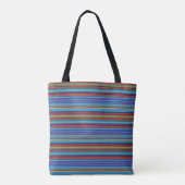 Niedliche blaue violette Streifen Tasche (Rückseite)