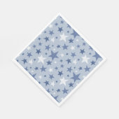 Niedliche Blaue Winterstars Serviette (Ecke)
